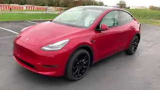 Tesla Model Y-LONG RANGE AWD 2021 года (красный)