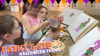 Paint & Sip Kids Halloween Drawing