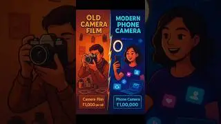 Old Camera Film vs Modern Phone Camera 😲 | Then vs Now Photography #digitalcamera #classiccamera