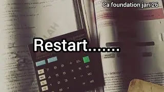 One more start  ...     Ca foundation jan 2026