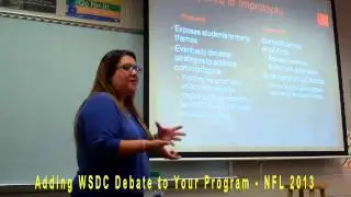 How to start WSDC debate - from NFL 2013