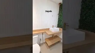 Uma reforma no banheiro sem quebra quebra. #envelopamentos #painelripado #pintura #reforma #diy