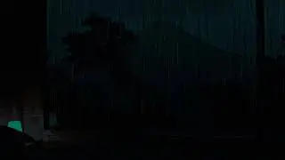 Lonely Cabin Rain in Tropical Mountains 🌧️ Peaceful Night Ambience