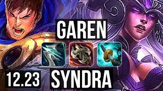 GAREN vs SYNDRA (MID) | 1.8M mastery, 9/1/1, 700+ games, Godlike | EUW Master | 12.23
