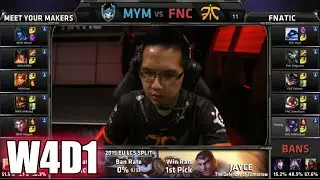 MeetYourMakers vs Fnatic | S5 EU LCS Spring 2015 Week 4 Day 1 | MYM vs FNC W4D1G3 VOD 60FPS