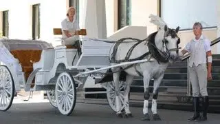 Cyprus Wedding Carriage Company Arrives at Grecian Bay Hotel Ayia Napa For The Bride
