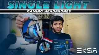 EKSA E 800  Gaming Headphones with lights | 3.5 mm jack and usb input | unbreable wire quality 😯😯