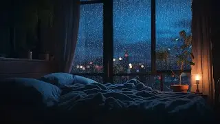 Rainy Night with Cozy Bed | Enjoy Soothing Sound of My Own Little Corner - Rain Sounds for Sleeping