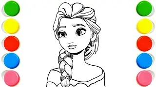Как нарисовать милую принцессу Эльзу из мультфильма &laquo;Холодное сердце&raquo; от Disney: рисование и раск...