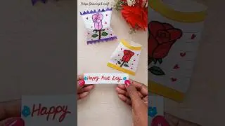 Happy rose day &bull; Valentine's day gift &bull; chocolate paper candy #shorts #drawing #ytshorts #roseday