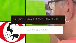 How I paint a straight line with a brush in my mouth!