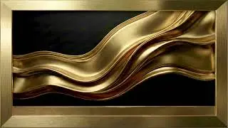 Ultra Luxury Golden Fluid Art Screensaver (4K)✨ | Modern TV Frame | Elegant Living Room Décor⭐️