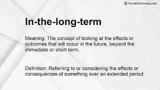 In-the-long-term Meaning