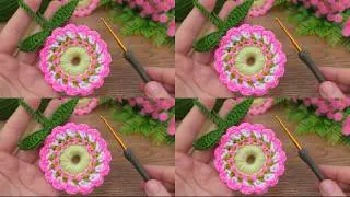 Aesthetic 3 Color Crochet Flower | Satisfying Crochet Tutorial