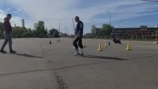 Gymkhana GP 2022 stage 5 / Игорь Красовский/ Triumph street triple 675R / Heat 1 / 1:01:98
