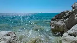 3 Hours of Mediterranean Sea Waves for Stress Relief, Deep Sleep, Meditation, ASMR 4k