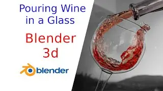 Blender 'Mantaflow' Video / Pouring Wine using Fluid Simulation