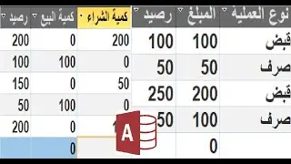 شرح سهل جدا لعمل رصيد تراكمي في الاستعلام بدالة واحدة فقط
