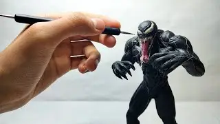 Cómo hacer a VENOM de plastilina//How to make VENOM out of plasticine/ Figura de VENOM/ESCULTURA