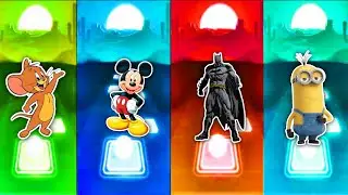 Jerry's CRAZY Batman Minion Tile Hopping Adventure? #tileshop #coffindance #tomandjerry #batman