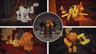 Beating Mutant Nether Mobs using Rat King in Minecraft Bedrock | Minecraft Bedrock with Addon