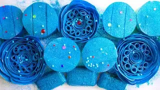 Красивые цветы из мыла АСМР.🌸 Коробочки с крахмалом.😍 Резка Кубиков. Голубой сет.😴