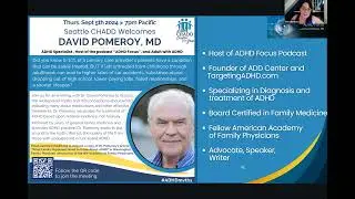 Seattle CHADD Welcomes David Pomeroy, MD