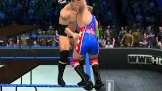 WWE SmackDown vs. RAW 2011 The Rock Rock Bottom + Superplex through tables (Rock Returns to Raw)