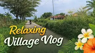 Peaceful Motorcycle Ride Through Beautiful Rice Fields | Relaxing Village Vlog