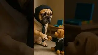 My dog just had his first handshake&hellip; and it changed him forever. #doghandshake #funny doganimation