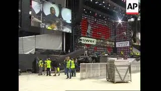 Preps for the Live Earth concert in London
