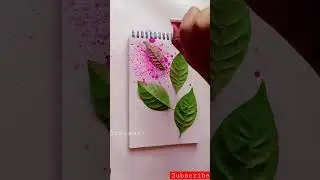 Spray painting with toothbrush 💖🌈//what's your favourite colour#satisfying#viral#shorts#art