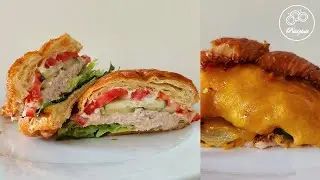 Tuna and Tuna melt Sandwich with Croissant | Tuna Salad Sandwich || Petit Plats