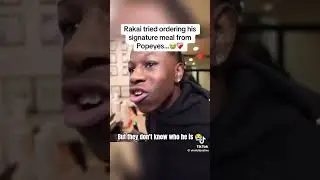 Rakai tried ordering his Popeyes meal 😭 #rakai #rakaiclips #funny #comedy #popeyes #food  #shorts