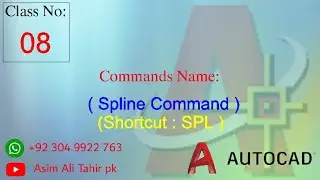 AutoCAD Class-08-Spline Command-Urdu & Hindi