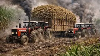 “Tractors’ Power Test: The Story of a Stuck Trolley with Belarus, Massey Ferguson, and Fiat.”510and 