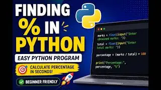Finding Percentage in Python | Beginner Friendly Python Program 🚀