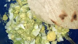 Making avocado and boiled egg taco filling stuff&hellip;