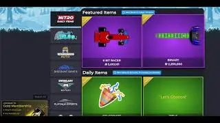 *8 BIT RACER RETURNS* Nitro Type Item Shop 1st January 2023