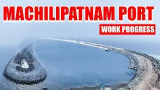 Laying off tetrapods completed at core area in Machilipatnam Port | Megha Engineering