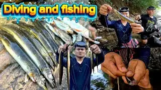 Diving, fishing, and hunting Anguilla bengalensis.😲