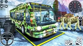 Army Bus Transporter Driver Simulator - Offroad Soldier Transport Duty Driving - Android GamePlay