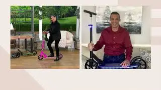 Jetson Jumbo Jupiter Light-Up Folding Kick Scooter on QVC