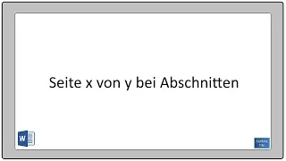 Word Seitenzahlen in Abschnitten, Seitenzahlen im Serienbrief