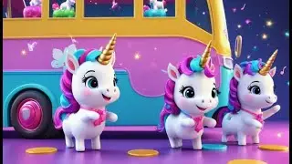 The Unicorns on the Bus | Fantasy Bus Song for Kids | Ride and Rhyme with Magical Unicorns
