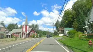 Calm Summer drive from the town of Roscoe to Downsvile, in Upstate New York
