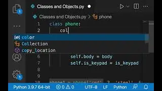 Implementation of Classes and Objects in Python 3 | Python 3 Beginner's Course Part 32