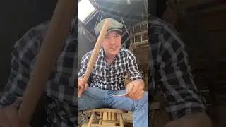 Turning Beech Chair Legs #shortvideo #woodwork #polelathe #handtools #chairmaking