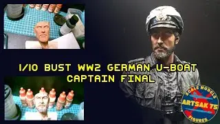 1/10 BUST WW2 GERMAN U-BOAT CAPTAIN MINIATURE FINAL / 1/10  BUSTO CAPIT&Aacute;N ALEM&Aacute;N  SUBMARINO FINAL