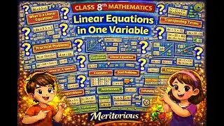 Class 8th MATHS |    Linear Equations in One Variable  | English Medium | Meritorious Learning